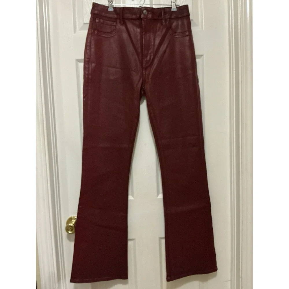 Articles Of Society Lennox High Rise Boot Cut Jeans/pants 12/31 Stretch Burgundy
